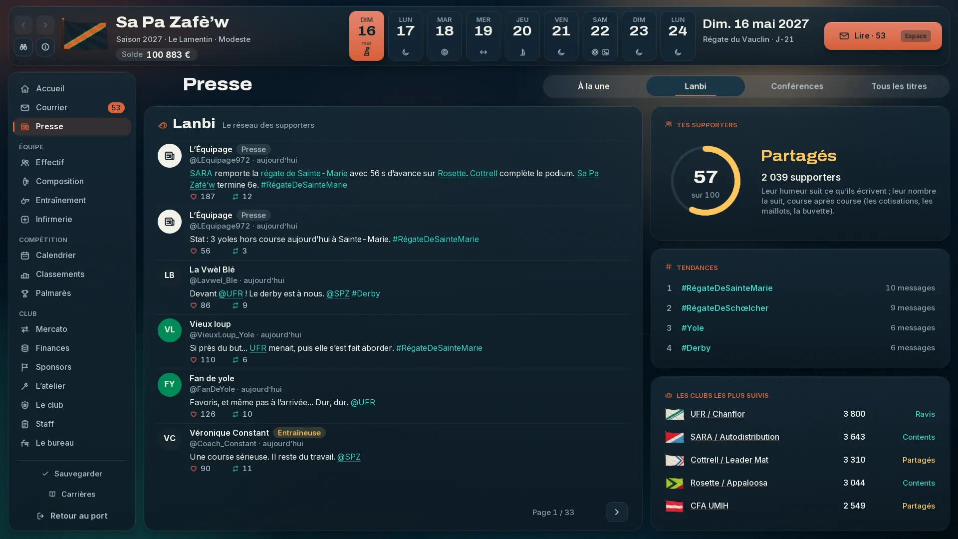 Lanbi : l’humeur des supporters, leur nombre, les tendances