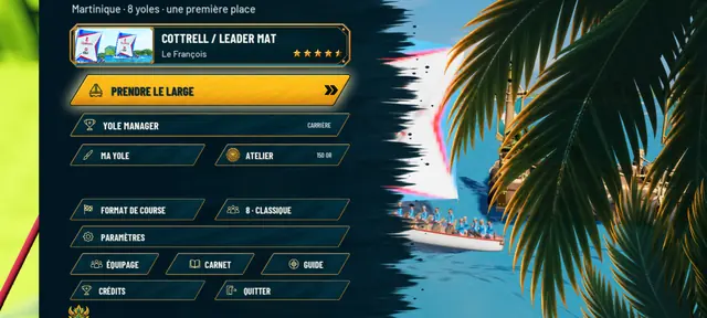 Le menu principal sur un téléphone Android